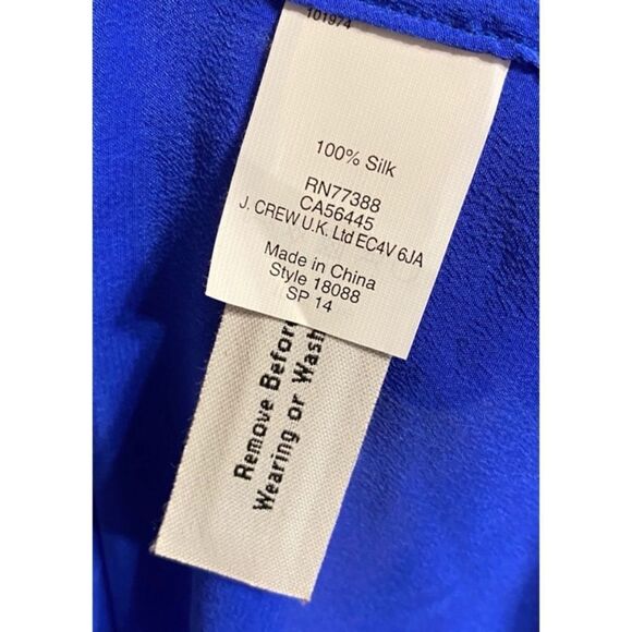 J.Crew Silk Crepe Maxidress in Blue Size XS / NWT - Picture 6 of 7